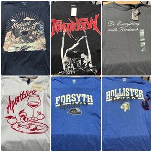 NWT BOX OF WOMENS Graphic T-Shirt. 6 NWT T SHIRTS! Size Med. GET ALL 6!!